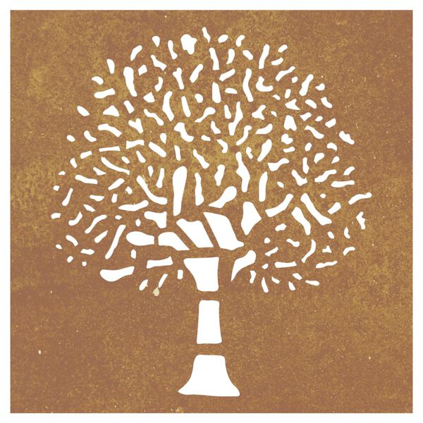 vidaXL Decor perete de grădină 55x55 cm design copac oțel Corten