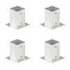 vidaXL Suporți st&acirc;lp, 4 buc., metal galvanizat, 91 mm