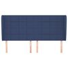 vidaXL Tăblie de pat cu aripioare, albastru, 163x23x118/128 cm, textil