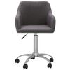 vidaXL Scaune de bucătărie pivotante, 4 buc., gri taupe, textil