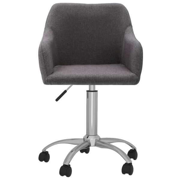 vidaXL Scaune de bucătărie pivotante, 4 buc., gri taupe, textil