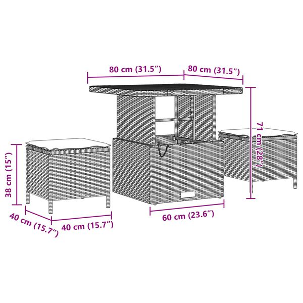 vidaXL Set de canapele pentru grădină cu pernă 8 pcs Negru poliratan