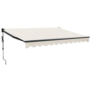 vidaXL Copertină retractabilă automată, crem, 3x2,5 m
