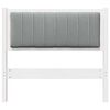 vidaXL Tăblie tapițată cu headboard Alb 90 cm Lemn de pin masiv