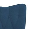 vidaXL Scaun de relaxare cu taburet, albastru, textil