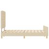 vidaXL Cadru de pat cu headboard Crem 140 x 190 cm țesătură