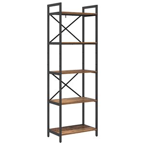 vidaXL Raft pentru cărți 5 niveluri 56 x 34 x 171 cm Lemn prelucrat