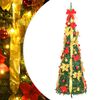 vidaXL Brad de Crăciun artificial pop-up 100 LED-uri verde 150 cm