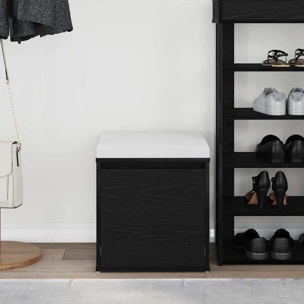 vidaXL Comodă cu sertare Stejar Negru 40,5 x 40 x 40 cm Lemn compozit