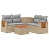 vidaXL Set de canapea 6 buc. Beige și gri deschis Ratan poli și Oțel