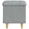 vidaXL Ottoman cu Depozitare Gri deschis 40 x 40 x 45 cm țesătură