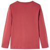 Tricou pentru copii cu m&acirc;neci lungi, roșu ars, 104