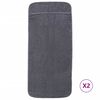 vidaXL Prosoape de plajă, 2 buc., antracit, 75x200 cm, textil 400 GSM