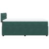 vidaXL Pat box spring cu saltea, verde &icirc;nchis, 100x200 cm, catifea