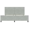 vidaXL Pat cu arcuri cu headboard Gri deschis 200 x 200 cm Catifea