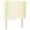 vidaXL Tăblie de pat cu aripioare, crem, 83x23x118/128 cm, piele eco