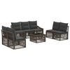 vidaXL Set de canapele pentru grădină 8 pcs Gri poliratan