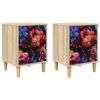 vidaXL Dulap de noapte KIEL 2 buc. Stejar Sonoma 36 x 33 x 50 cm