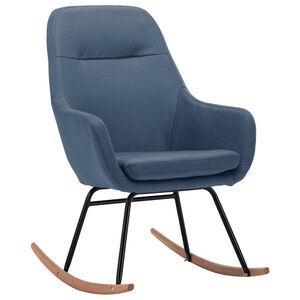 vidaXL Scaun balansoar, albastru, material textil