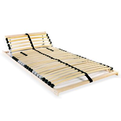 vidaXL Bază de pat cu șipci, 28 șipci, 7 zone, 90 x 200 cm