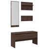 vidaXL Set mobilier de hol, 4 piese, stejar maro, lemn prelucrat