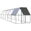 vidaXL Coteț de exterior pentru păsări, 2x12x2 m, oțel zincat