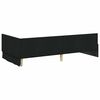 vidaXL Cadru de pat colțar cu headboard Negru 100 cm x 200 cm Catifea