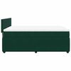 vidaXL Pat box spring cu saltea, verde &icirc;nchis, 160x200 cm, catifea