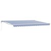 vidaXL Cort electric retractabil Albastru și Alb 4,5 &times; 3,5 m