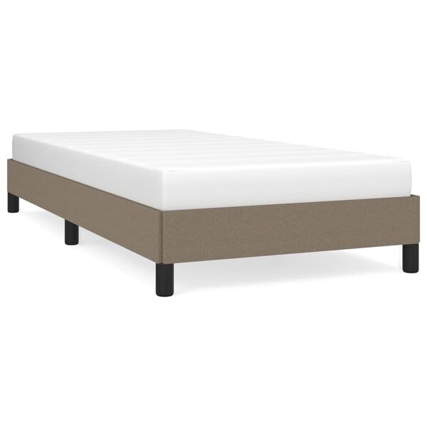 vidaXL Cadru de pat fără saltea Taupe 90x200 cm țesătură