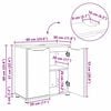 vidaXL Cabinet pentru chiuvetă de baie Lemn Vechi 60 x 30 x 60 cm