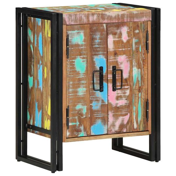 vidaXL Dulap pentru pantofi cu raft Multicolour Lemn masiv recuperat