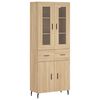 vidaXL Dulap &icirc;nalt, stejar sonoma, 69,5x34x180 cm, lemn compozit