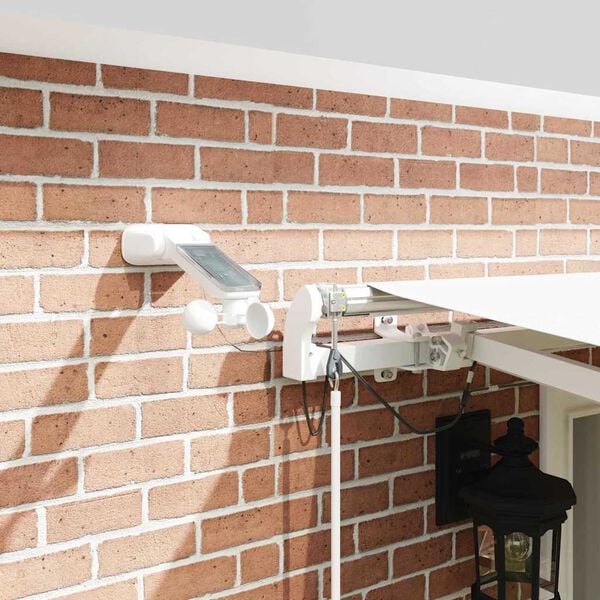 vidaXL Cortina Retractabilă Alb 500 × 350 cm Poliester și metal