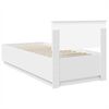 vidaXL Cadru de pat cu headboard Alb 90 x 200 cm Lemn prelucrat