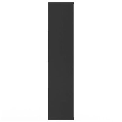 vidaXL Separator cameră/Bibliotecă, negru, 110 x 24 x 110 cm, PAL