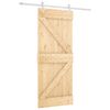 vidaXL Ușă glisantă Natural și Alb 85 x 210 cm Lemn de Pin Solid