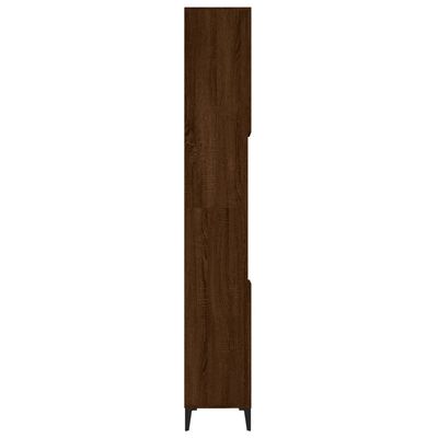 vidaXL Dulap de baie, stejar maro, 30x30x190 cm, lemn prelucrat