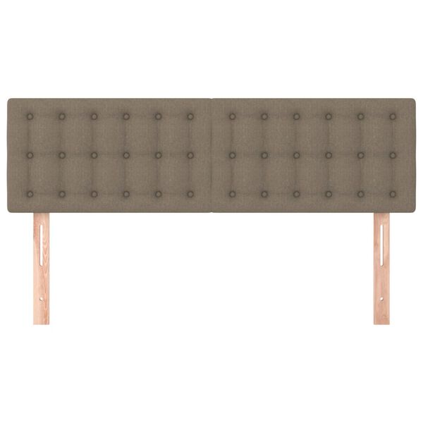vidaXL Tăblii de pat, gri taupe, 144x5x78/88 cm, textil