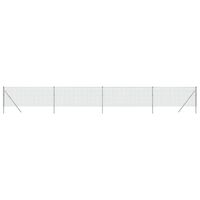 vidaXL Gard de plasă de sârmă, argintiu, 0,8x10 m