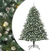 vidaXL Brad de Crăciun artificial Verde 210 cm PVC și Plastic și Oțel