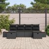 vidaXL Set de canapele pentru grădină 6 pcs Negru 55 x 62 x 69 cm