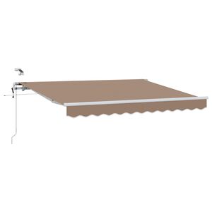 vidaXL Copertină retractabilă Gri taupe 400 &times; 350 cm Poliester