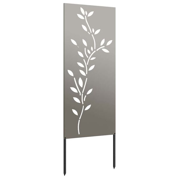vidaXL Ecran de intimitate pentru grădină Floral Ruginit 50 x 140 cm
