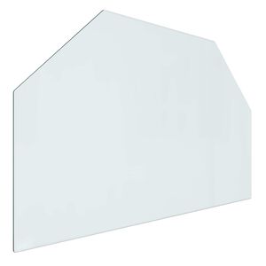 vidaXL Placă de sticlă pentru semineu Transparent 80 x 50 cm Sticlă