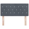 vidaXL Tăblie cap cu headboard Gri închis 100 cm Piele artificială