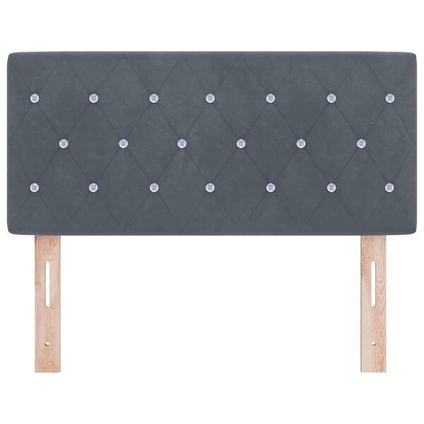 vidaXL Tăblie cap cu headboard Gri închis 100 cm Piele artificială