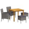 vidaXL Set mobilier de grădină, 5 piese, gri