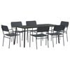 vidaXL Set de dining 7 buc. Antracit Oțel