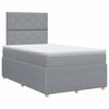 vidaXL Pat boxspring cu saltea Gri deschis 120 x 190 cm Țesătură